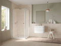 Kermi Jona TWD paroi fixe 2000 x 900 mm - ajustable 880-900 mm - silver brilliante - transparant 6 mm avec Clean coating