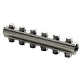 Begetube chromé collecteur sans trou de purge avec robinets prémontés 4/4 - 6 x M24