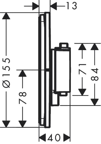 Hansgrohe Showerselect Comfort S thermostat pour installation encastrée avec 1 fonction - chromé