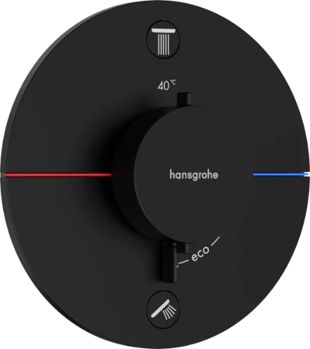 Hansgrohe Showerselect Comfort S robinet thermostatique encastré pour 2 fonctions - noir mat
