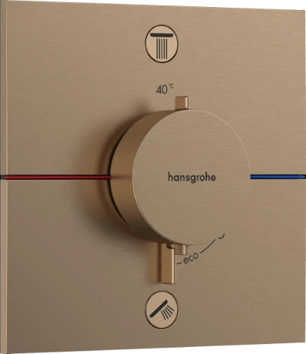 Hansgrohe Showerselect Comfort E robinet thermostatique encastré avec 2 fonctions - Brushed Bronze