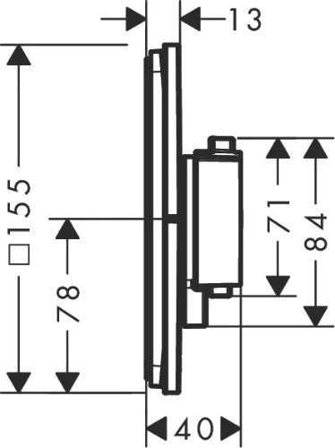 Hansgrohe Showerselect Comfort Q thermostat pour installation encastrée avec 2 fonctions - Brushed Bronze