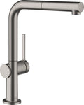 Hansgrohe M54 270 mitigeur cuisine avec douchette extractible 1jet - noir chromé brossé