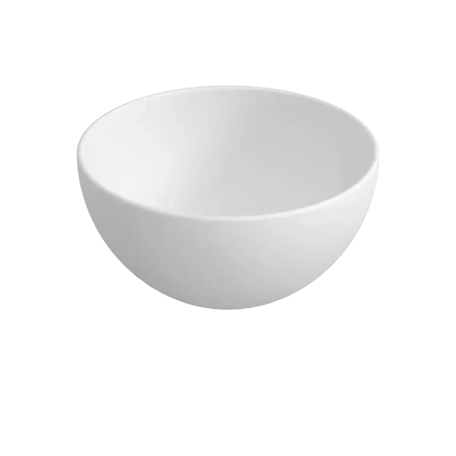 Procasa Obi lavabo à poser rond 240 x 240 x 120 mm - blanc mat - céramique - sans trou de robinet - sans trop-plein