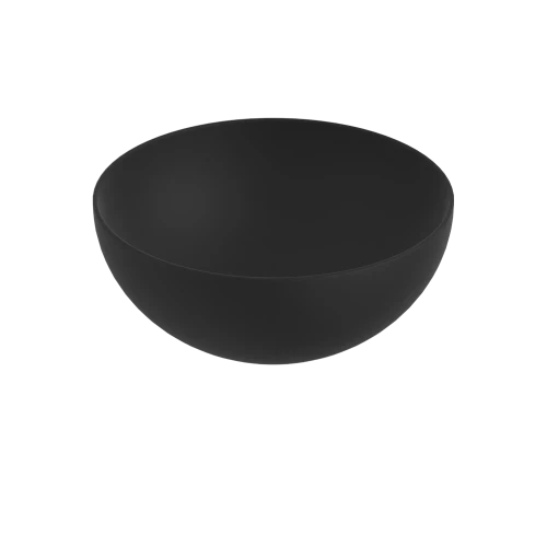 Procasa Obi lavabo à poser rond 400 x 400 x 165 mm - noir mat - céramique - sans trou de robinet - sans trop-plein