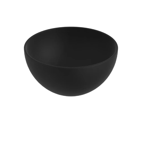 Procasa Obi lavabo à poser rond 240 x 240 x 120 mm - noir mat - céramique - sans trou de robinet - sans trop-plein