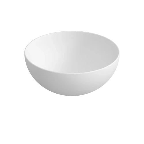 Procasa Obi lavabo à poser rond 400 x 400 x 165 mm - blanc mat - céramique - sans trou de robinet - sans trop-plein