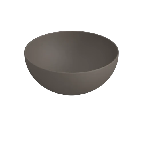 Procasa Obi lavabo à poser rond 400 x 400 x 165 mm - cendré - céramique - sans trou de robinet - sans trop-plein