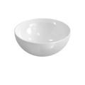 Procasa Obi lavabo à poser rond 400 x 400 x 165 mm - blanc - céramique - sans trou de robinet - sans trop-plein