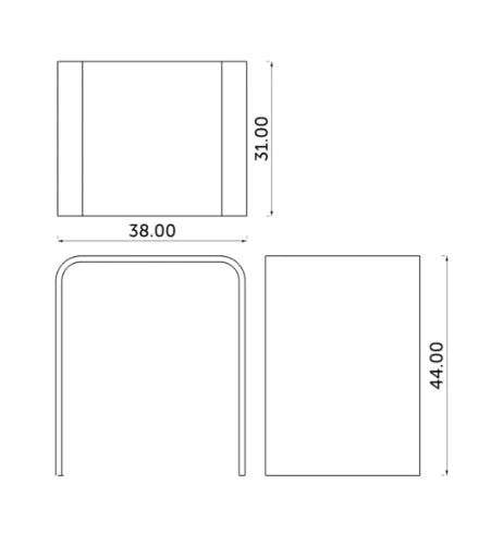 Procasa Mood siège de douche 380 x 310 x 440 mm - comforstone - blanc mat