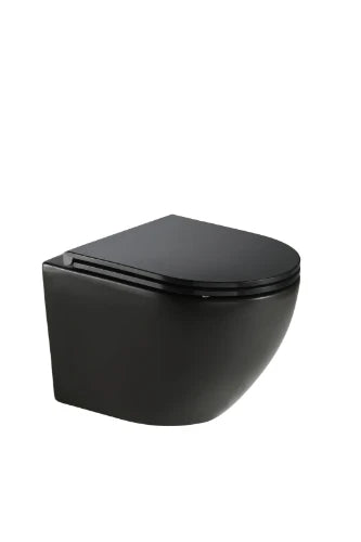 Procasa Maki toilette suspendue Cycloneflush rimless PACK (toilette suspendue + abatant avecsoftclose) -sans rebord - noir mat - 520 x 365 mm