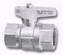 Cimberio CIM 802FP vanne à bille gaz avec levier papillon (jaune) FF 3/4 x 3/4 - approuvé ARGB