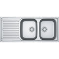 Franke Antea - évier à encastrer / 1160 x 500 mm/ 2 bassins / Lisse / réversible