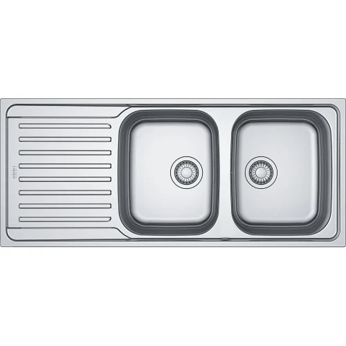 Franke Antea - évier à encastrer / 1160 x 500 mm/ 2 bassins / Lisse / réversible