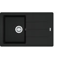Franke Basis - évier à encastrer / 780 x 500 mm / 1 bassin / Noir Mat / Réversible
