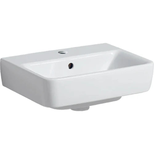 Geberit Renova Plan lave-mains 450 x 340 x 170 mm - blanc - avec trou de robinet - avec trop-plein