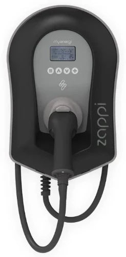 Myenergi Zappi station de recharge solaire pour voiture - Noir - 3 phases type 2 avec câble de 6,50 mètres
