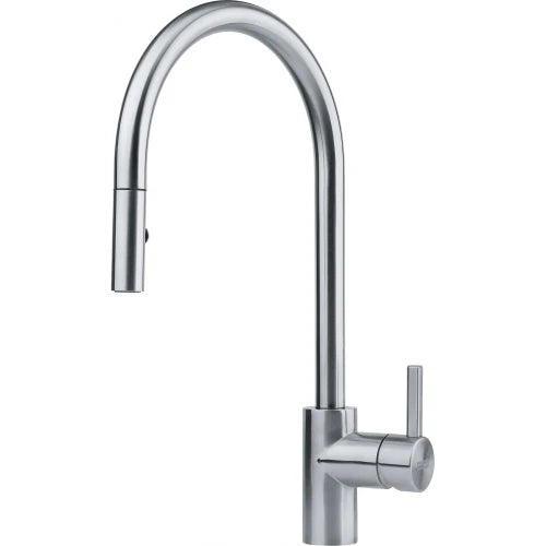 Franke Eos Neo - Mitigeur à bec extractible / Side lever / Inox