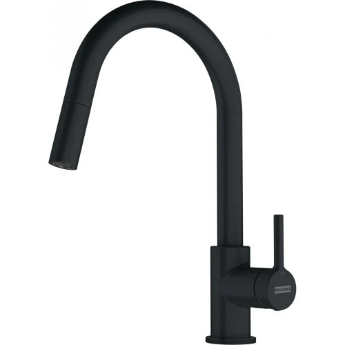 Franke Lina - Mitigeur à bec extractible / Side lever / Noir mat