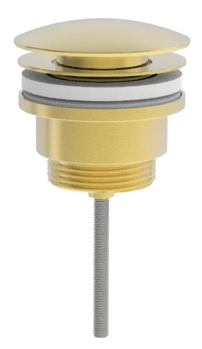 Procasa Vivo crepine universel - click-clack - écoulement libre - Brushed Gold PVD - or brossé PVD