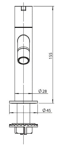 Procasa Vivo robinet eau froide - Gun Metal PVD - acier mat PVD