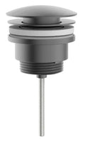 Procasa Vivo crepine universel - click-clack - écoulement libre - Gun Metal PVD - acier mat PVD