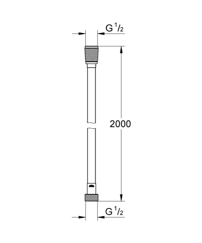Grohe Silverflex flexible de douche 2000 mm - 1/2 x 1/2 - silver