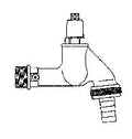 Schlosser 1733 robinet de service double 1/2 M - à clé - chromé