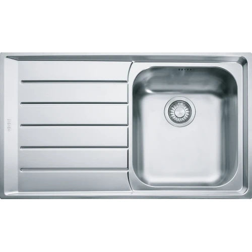 Franke Neptune - évier à encastrer / 860 x 510 mm / 1 bassin / Lisse / égouttoir à gauche