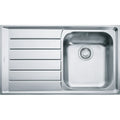 Franke Neptune - évier à encastrer / 860 x 510 mm / 1 bassin / Lisse / égouttoir à gauche