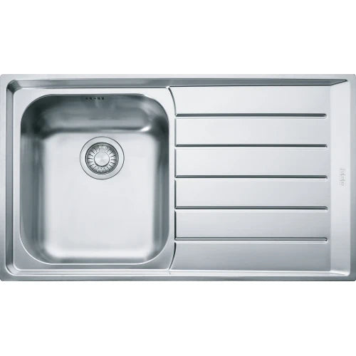 Franke Neptune - évier à encastrer / 860 x 510 mm / 1 bassin / Lisse / égouttoir à droite