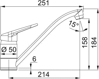 Franke Novara - Mitigeur à bec pivotable / Top lever / Chromé