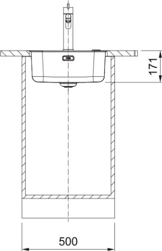 Franke Smart - Cuve à affleurer , SlimTop / 441 x 441 mm / Lisse