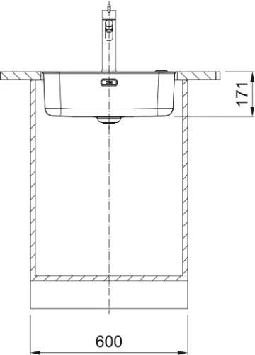 Franke Smart - Cuve à affleurer , SlimTop / 541 x 441 mm / Lisse
