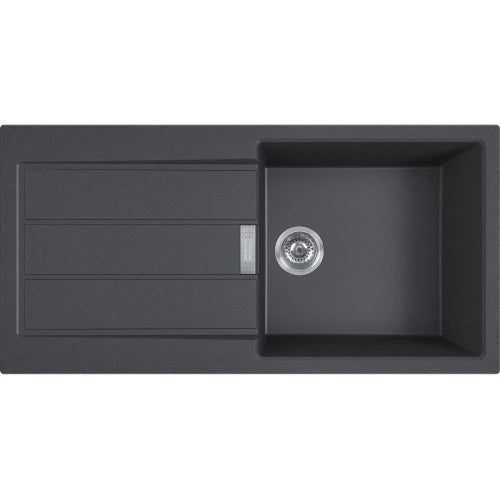 Franke Sirius S2D - évier à encastrer / 1000 x 510 mm / 1 bassin / Noir / Réversible