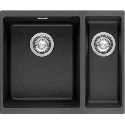 Franke Sirius - Cuve à sous-encastrer / 560 x 440 mm/ 1+1/2 bassin / Noir