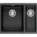Franke Sirius - Cuve à sous-encastrer / 560 x 440 mm/ 1+1/2 bassin / Noir