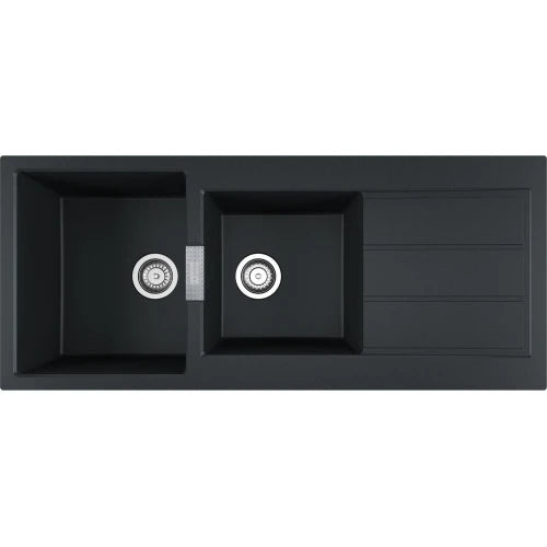 Franke Sirius S2D - évier à encastrer / 1160 x 500 mm / 2 bassins / Noir / réversible