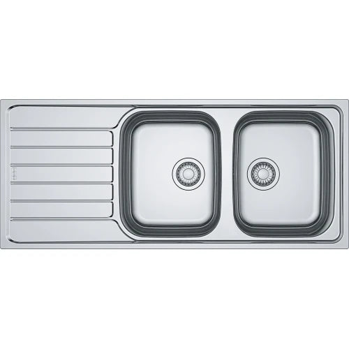 Franke Spark - évier à encastrer / 1160 x 500 mm / 2 bassins / Lisse / Réversible