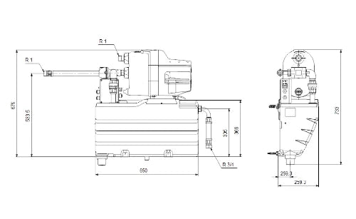 Grundfos Scala1 System 3-45 pompe eau de pluie avec système de commutation - 1x230V 50Hz