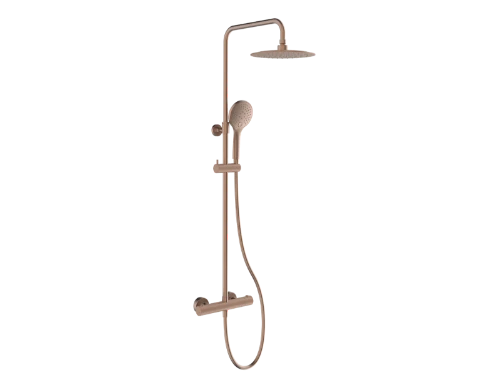 Procasa Rondo showerset Safetouch reglable en hauteur- cuivre brossé PVD