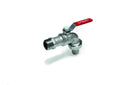 Giacomini  R621 robinet doub. service 10bar manet. rouge 1/2"