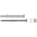 Fischer WC-set de fixation M6 x 85 mm - laiton - avec caches blancs + chromés - prix par set