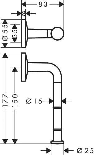 Axor Universal Circular distributeur de papier sans couvercle - bronze brossé