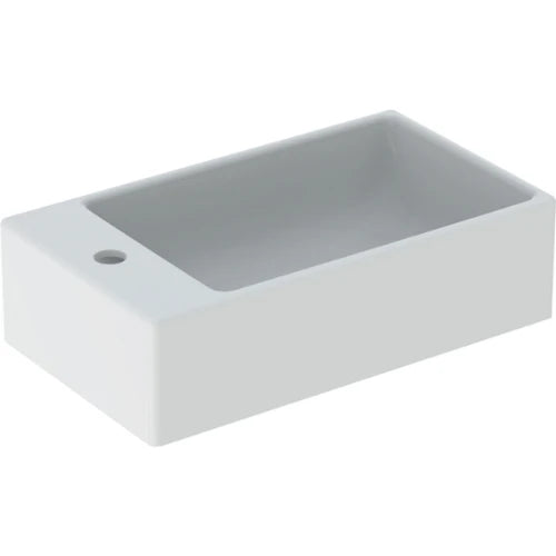 Geberit Diedro lave-mains 400 x 230 mm - blanc - avec trou de robinet gauche - sans trop-plein