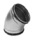 Ventiline Galva coude 45° 125mm