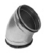 Ventiline Galva coude 45° 125mm