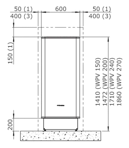 Daalderop WPV 3G ballon ECS pompe à chaleur réchauffage 270L inclus set de raccordement flexible+groupe de sécurité