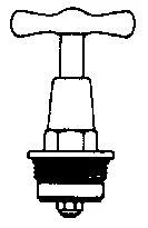 Schlosser 1822 tête de robinet pour robinet double service 1/2 - chromé - laiton