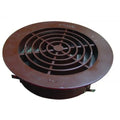 GRILLE NICOLL 160MM brun ronde avec moustiquaire pour buse pvc